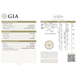 Anello Trilogy Wave 0,59ct Diamanti certificati GIA - Misura 12