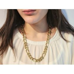 Collana 60cm Catena Maglia 3+1 foto indossata donna