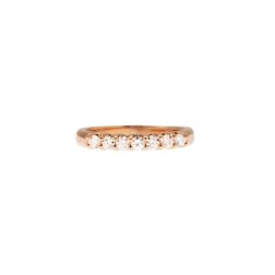 Veretta Suspended 7 Diamonds Rose Gold - Width 2.8mm