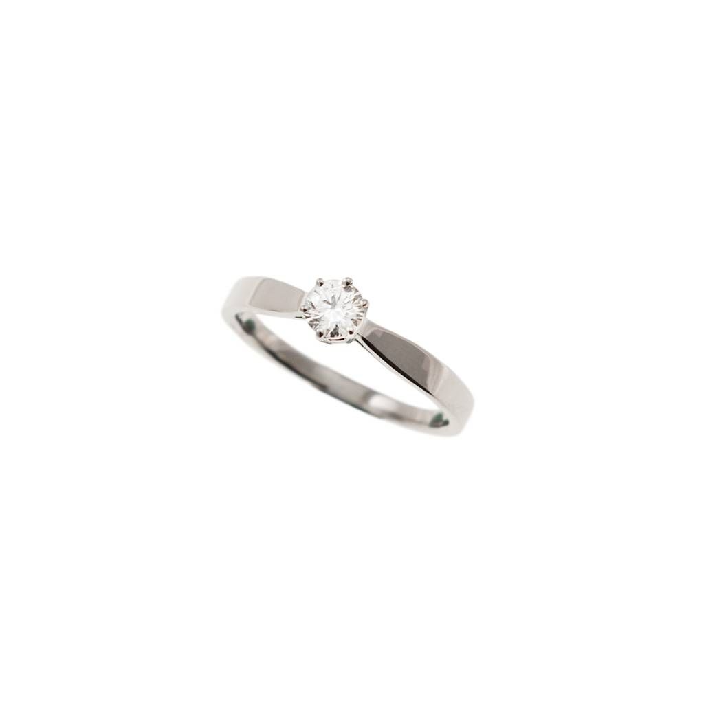Solitaire Band in Platinum Diamond 0.29ct GIA