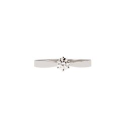 Solitaire Band in Platinum Diamond 0.29ct GIA