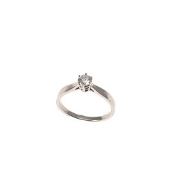 Solitaire Band in Platinum Diamond 0.29ct GIA