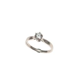 Solitario Band in Platino Diamante 0.47ct GIA