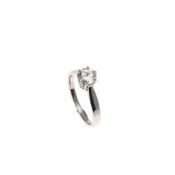 Solitaire Band in Platinum Diamond 0.47ct GIA