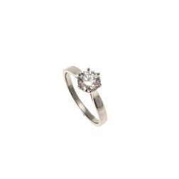 Solitaire Band in Platinum Diamond 0.93ct IGI
