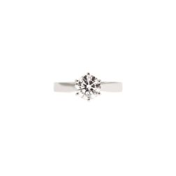 Solitaire Band in Platinum Diamond 0.93ct IGI
