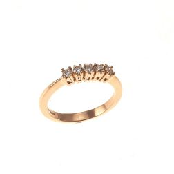 Veretta 5 Diamanti - Larghezza 2.7mm - Oro Rosa