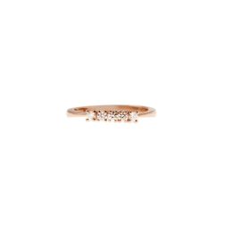 Veretta 5 Diamanti - Larghezza 2.7mm - Oro Rosa