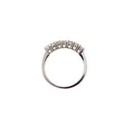 7 Diamonds Ring - Width 3.5mm - White Gold
