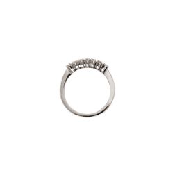 7 Diamonds Ring - Width 3mm - White Gold