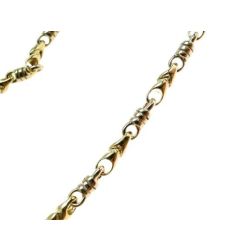 Collana 60cm Catena a molla e freccia alternata Bicolore