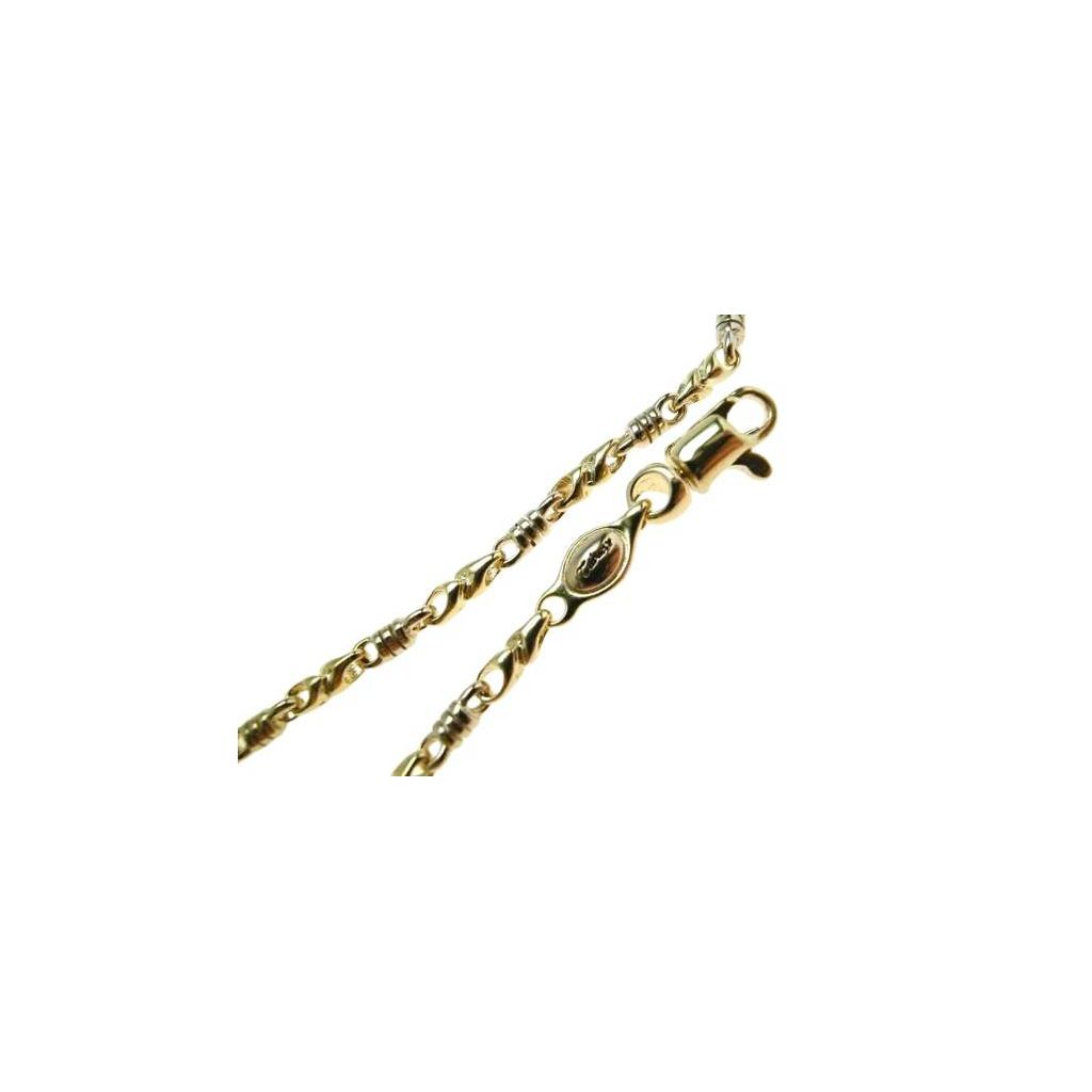 60cm Necklace Spring Chain and Alternating Arrow Two-Tone