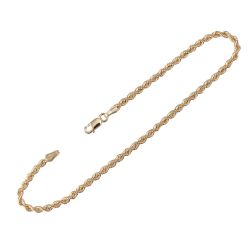Rope Bracelet Yellow Gold 17cm x 2.7mm