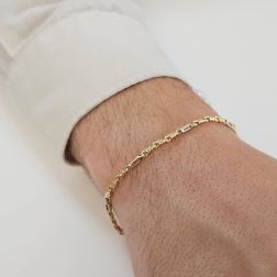 Bracciale Catena 3+1 molle e tubetto forato foto indossata