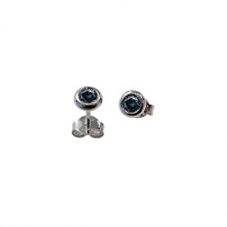Blue Diamonds Circle Earrings 5.50mm