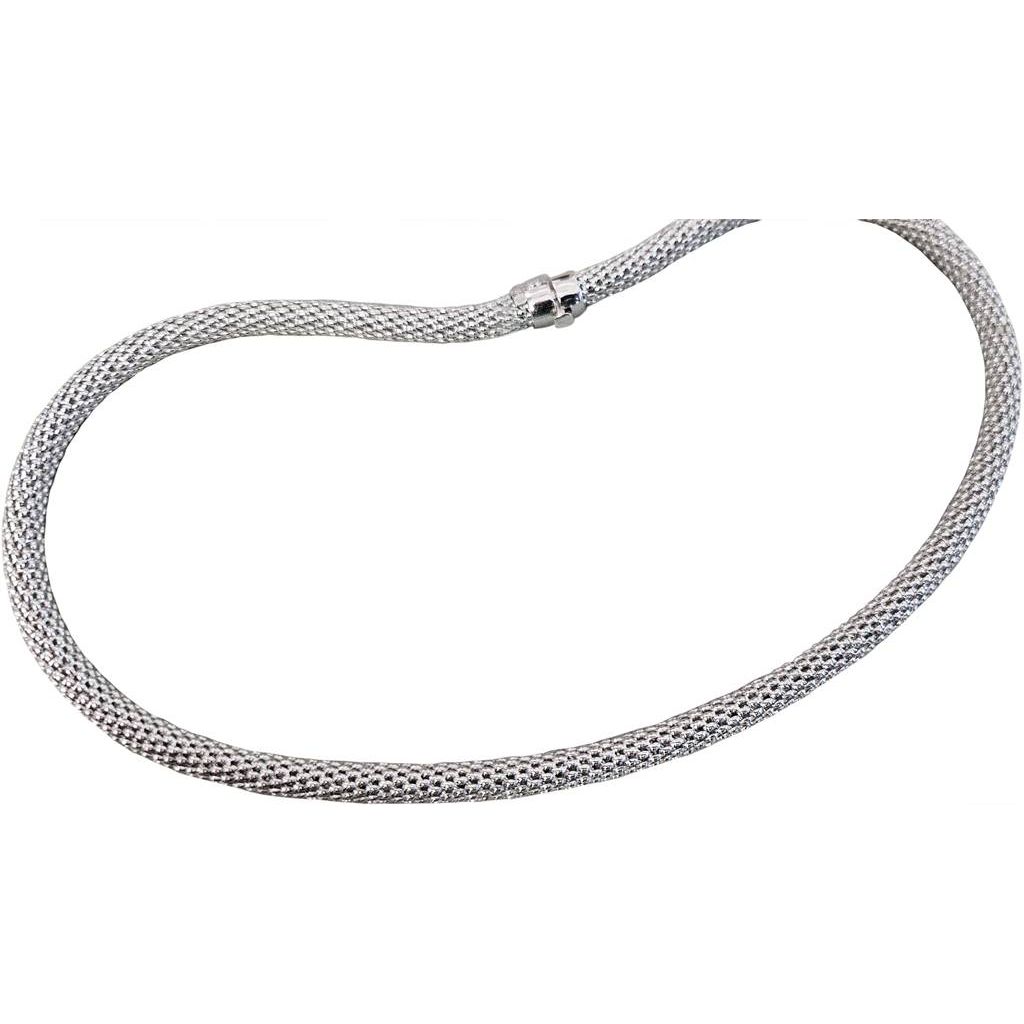 Girocollo Semirigido 43cm maglia Coreana in Oro Bianco