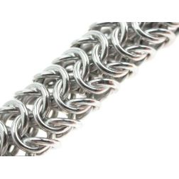 Semirigid large necklace 46cm in White Gold