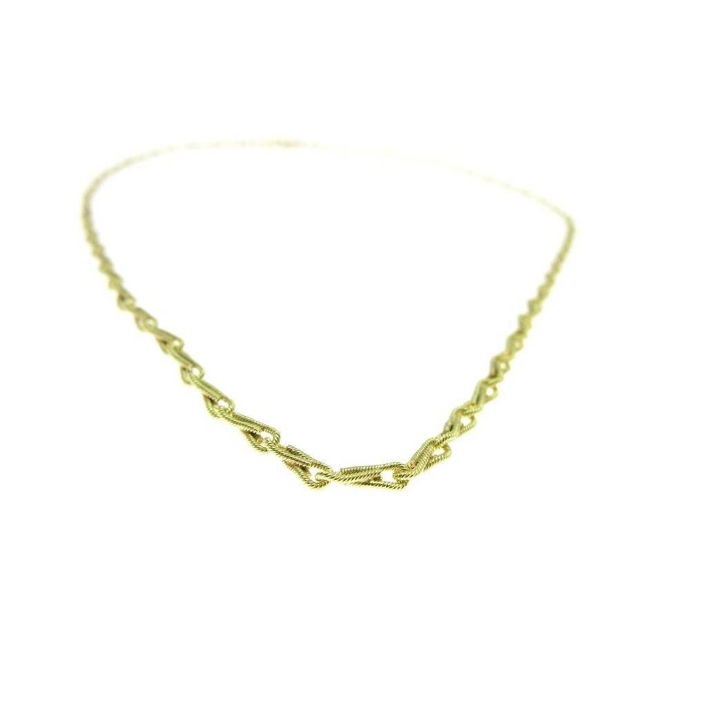 45cm Infinity Necklace with Full Thread in Yellow Gold