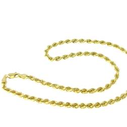Collana Laccio Corda 90cm x 3.80mm Oro Giallo
