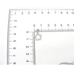 Flower Charm in white gold and zircons