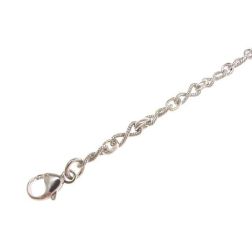 70cm Rope Necklace Infinity Alternating in White Gold