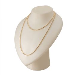 Collana Laccio Corda 80cm x 3.30mm Oro Giallo