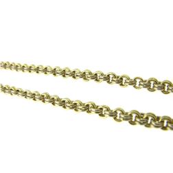 Laccio Necklace 70cm Rolò Double Rings in Yellow and White Gold