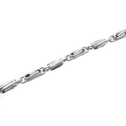 Collana Laccio 70cm catena Lumachina Tubolare Oro Bianco