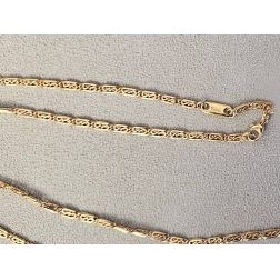 Necklace Laccio 80cm Curly Snail Chain Yellow Gold