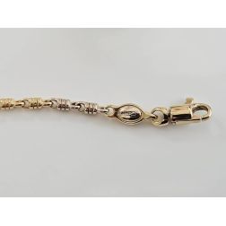 Bracciale Catena a molla in Oro Giallo e Bianco