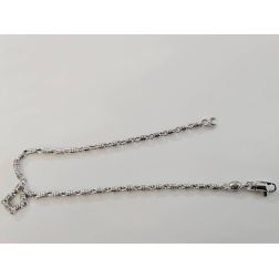 Bracciale Catena a molla in Oro Bianco