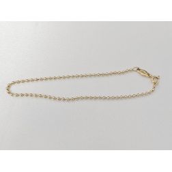 Bracciale Palline Oro Giallo 2mm chiusura occhiello a molla
