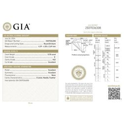 Solitaire "Blossom" 0.30ct GIA Diamond Platinum