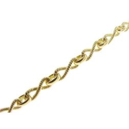 Anklet Rope Infinity alternating in Yellow Gold