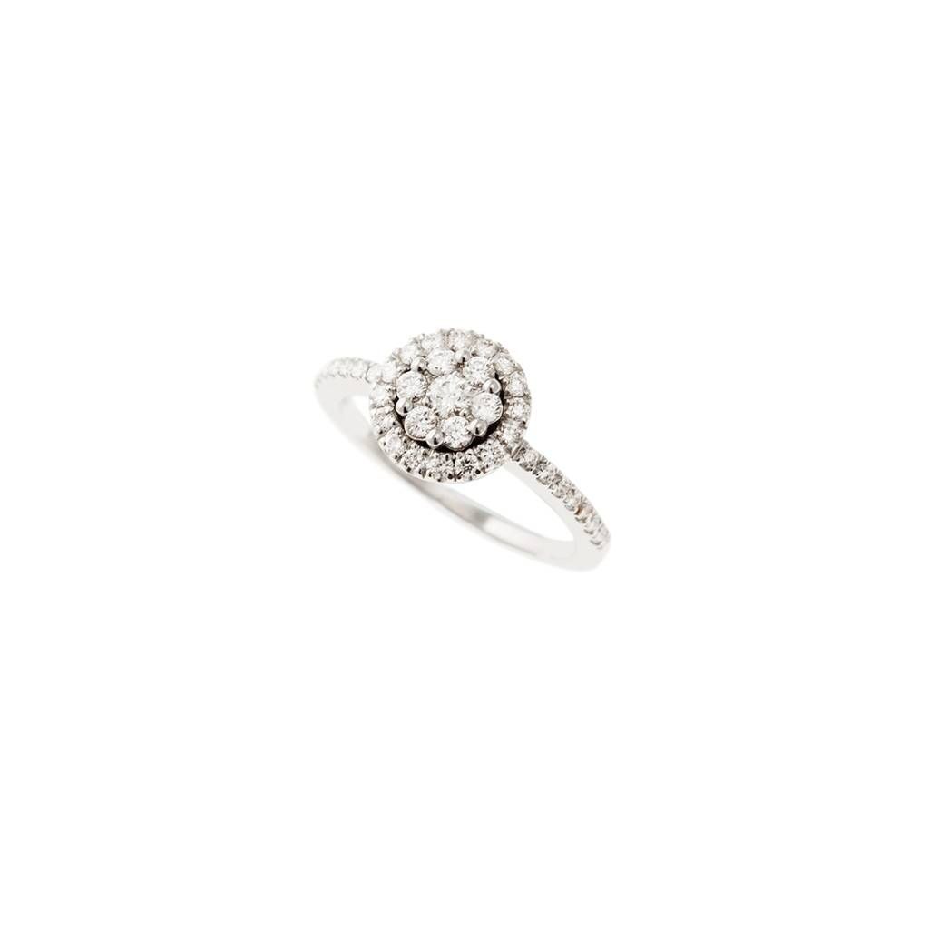 Stardust Ring with Pavé Diamonds in White Gold