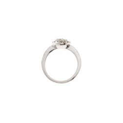 Stardust Ring with Pavé Diamonds in White Gold