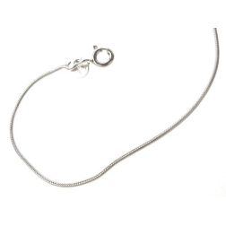 Anklet rat tail white gold 0.95mm
