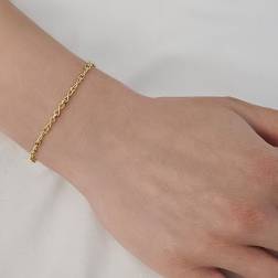 Photo of worn Bracelet Rope Infinity alternating in Yellow Gold