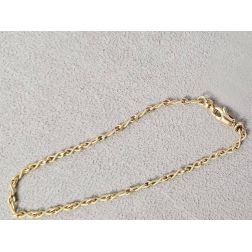 Bracelet Rope Infinity alternating in Yellow Gold