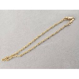 Anklet Rope Infinity alternating in Yellow Gold