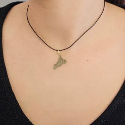 Photo of worn Small Sicily with big Cities Charm in 18kt yellow gold