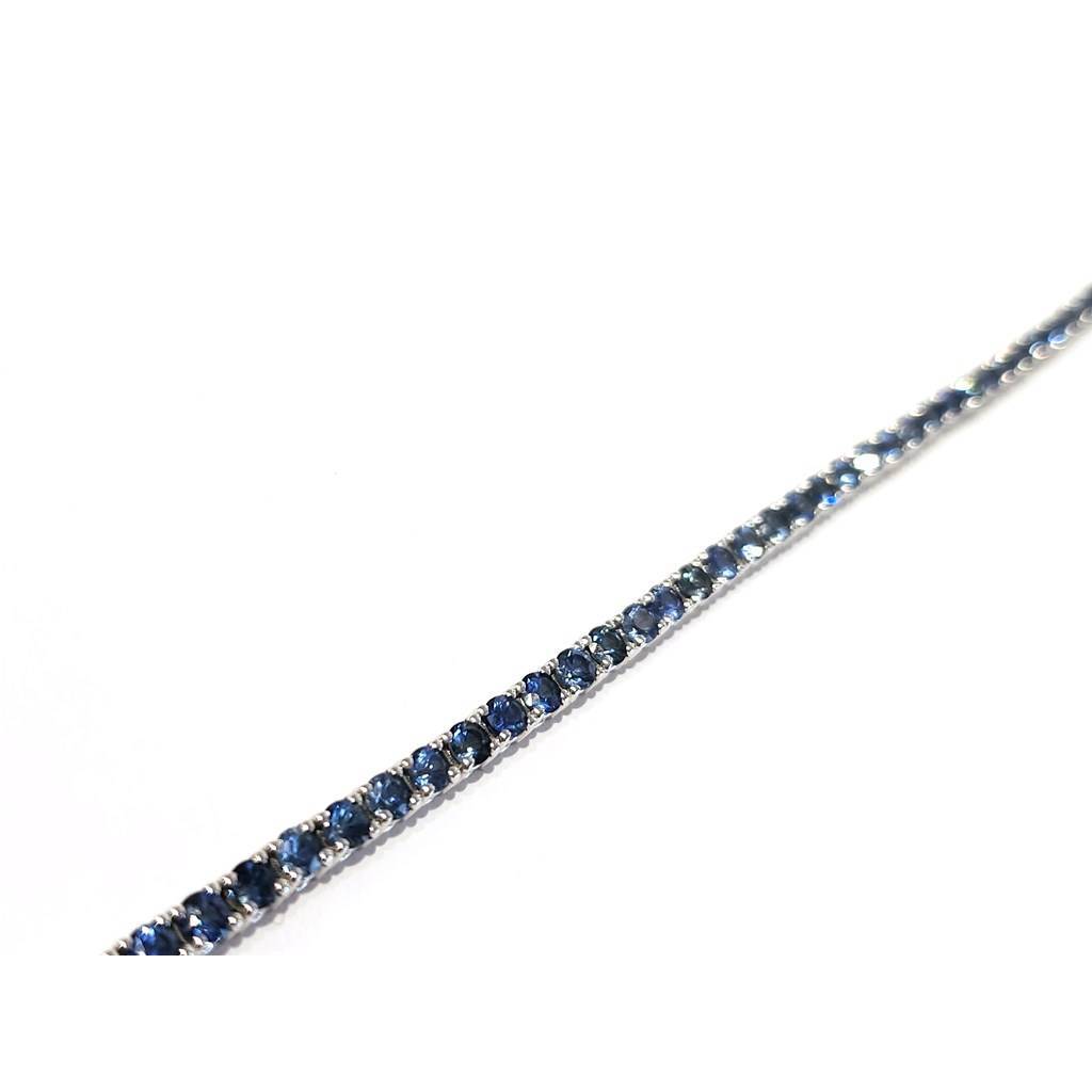 Bracciale Tennis DeepBlue Zaffiri Blu 17cm x 2,3mm Bracciale Tennis DeepBlue Zaffiri Blu 17cm x 2,3mm