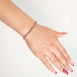 Bracciale Tennis DeepBlue Zaffiri Blu 17cm x 2,3mm Foto indossata