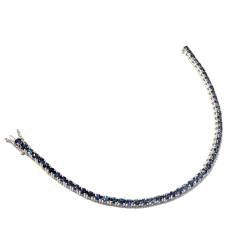 Bracciale Tennis DeepBlue Zaffiri Blu 17cm x 2,3mm