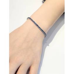 Bracciale Tennis DeepBlue Zaffiri Blu 17cm x 2,3mm Foto indossata