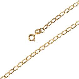 Collana 75cm catena grumetta ovale piatta sfaccettata 2.80mm - 2.60mm