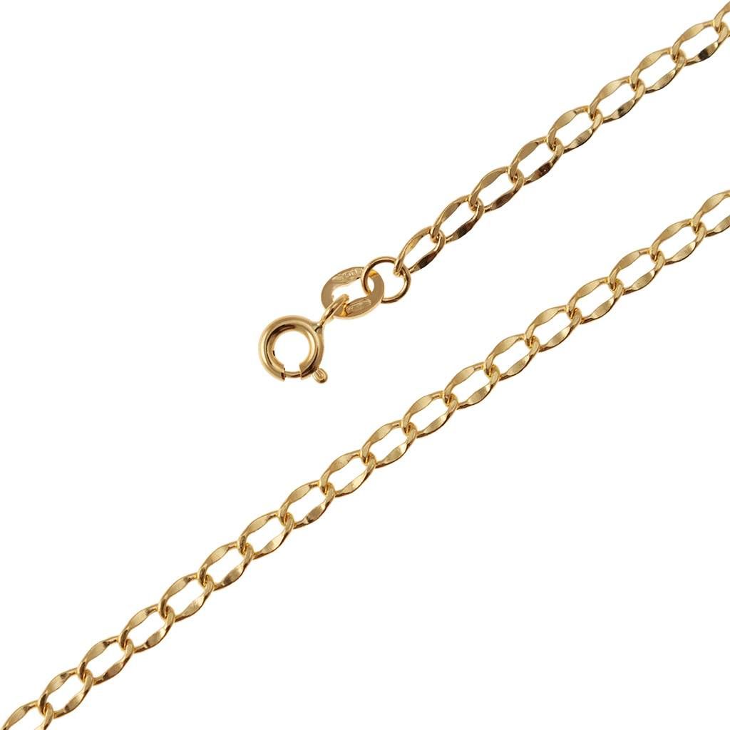 Collana 75cm catena grumetta ovale piatta sfaccettata 2.80mm - 2.60mm