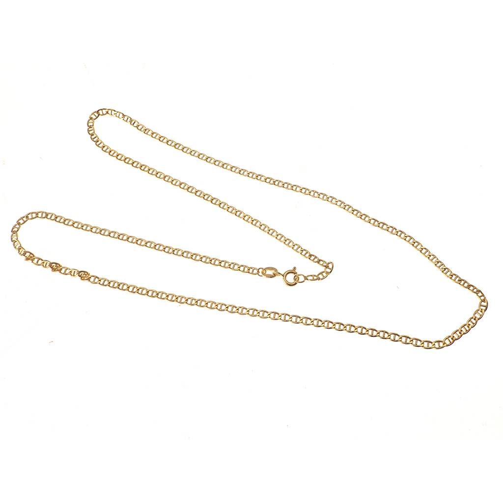 50cm "Traversino" Chain Necklace 2.50mm x 0.90mm yellow gold