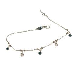 Bracelet with Charms "Gocce di Luce Bianche e Blu"