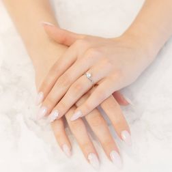 Solitario "Love Panarea" Diamante GIA da 0.54ct Platino foto indossata